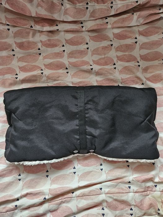 Mufka do wózka sanek czarna misiu pojedyncza