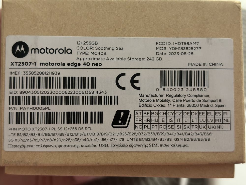 Motorola edge 40 Neo 256 GB