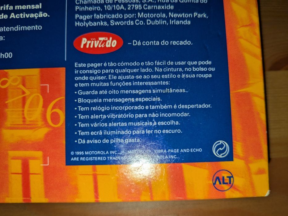 Pager Motorola Echo 1995 - Telecel | Telechamada