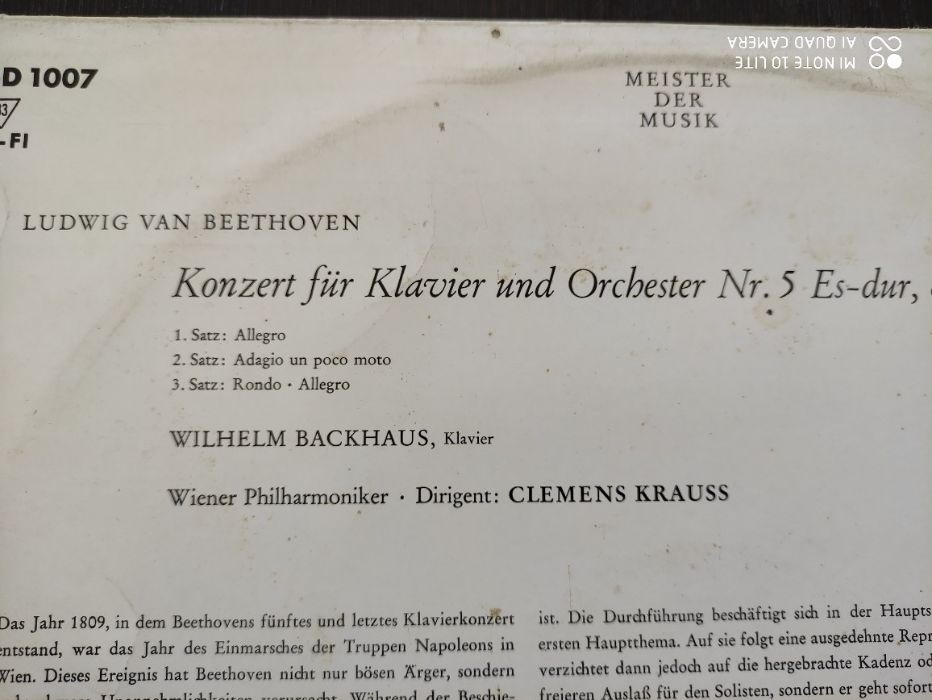 Beethoven Koncert fortepianowy nr 5 Decca Wiener Philharmoniker