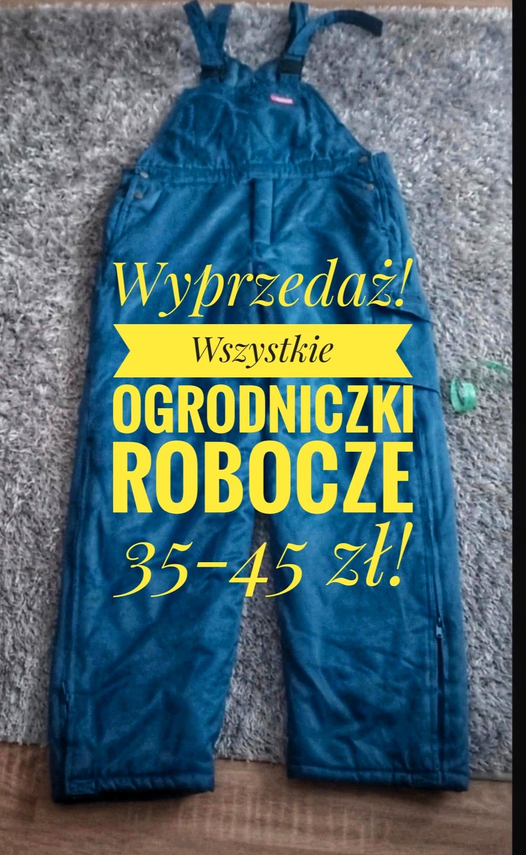 Spodnie na szelkach, ogrodniczki ocieplane, Planam,r. XL