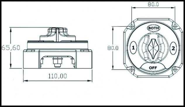 Corta Corrente – 1 Bateria – 230AMP – À Prova de Água