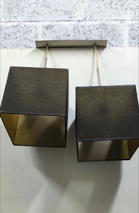 Candeeiro abajur de aplicação ao teto, medidas em foto no anúncio