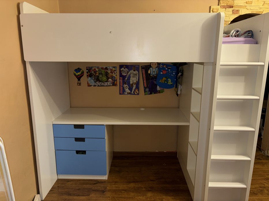 Lóżko z biurkiem IKEA