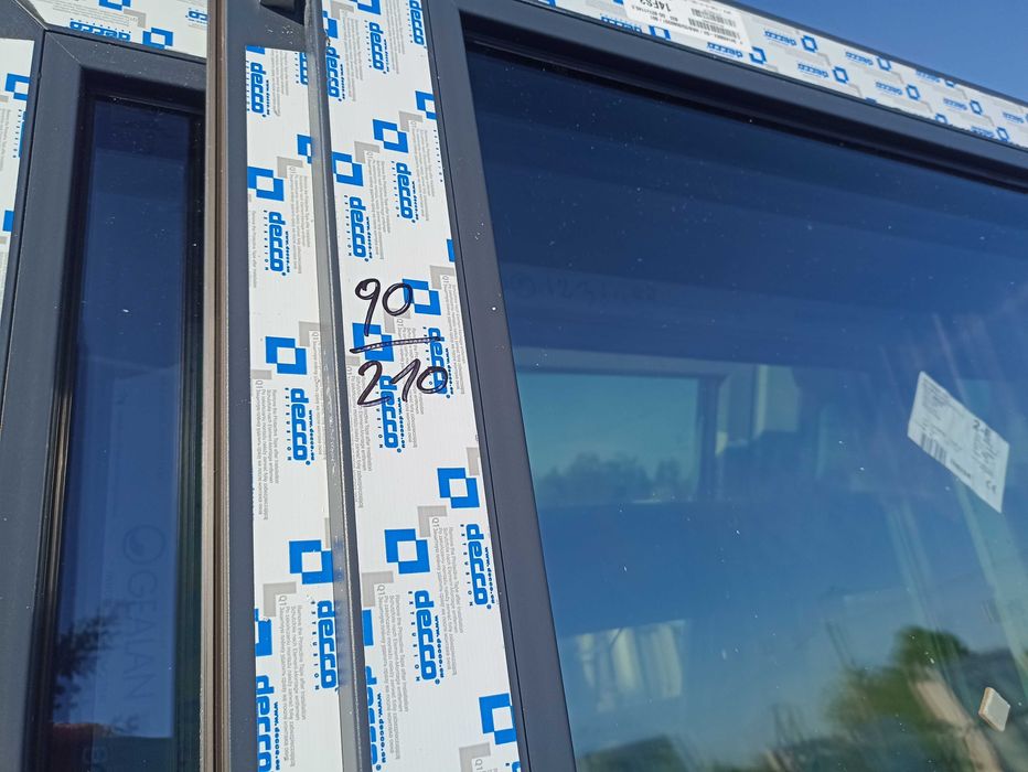 Okno pcv 90/210 ANTRACYT góra otwierana