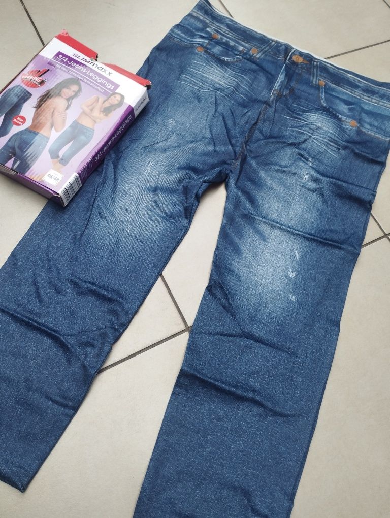 Legginsy rozmiar 46/48 niebieskie
