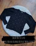 Czarny Sweter| Z Bufiastymi Rękawami i Perłami | Orsay | Rozmiar M/L |