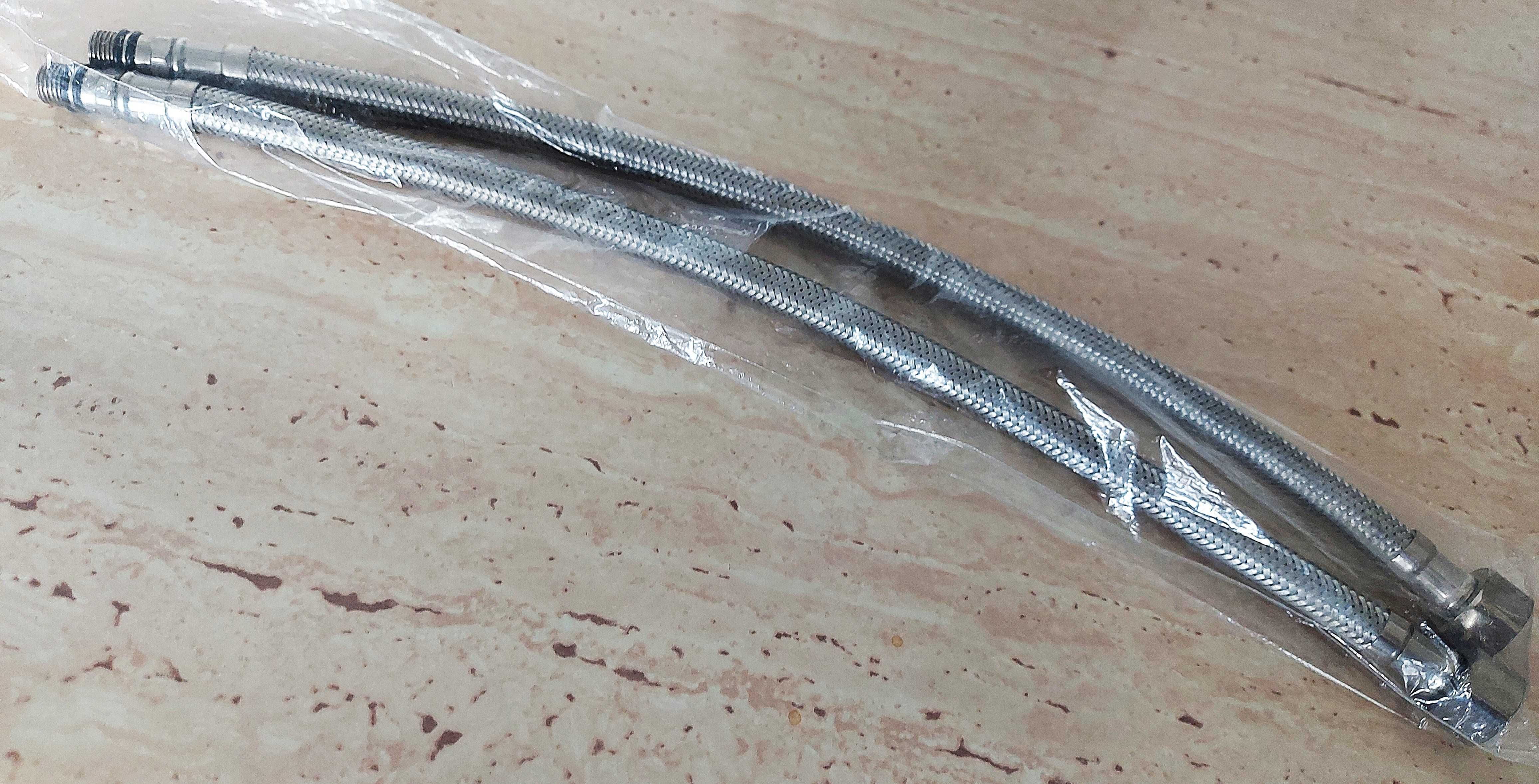 wężyk przyłączeniowy stalowy w oplocie do baterii 40 cm GW1/2"x1/2"GW