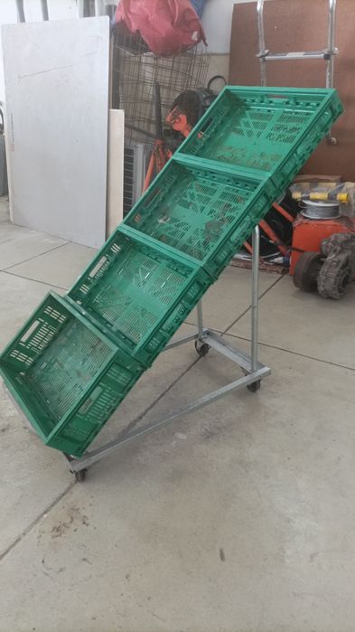 Expositor de frutas e legumes em inox com Rodas
