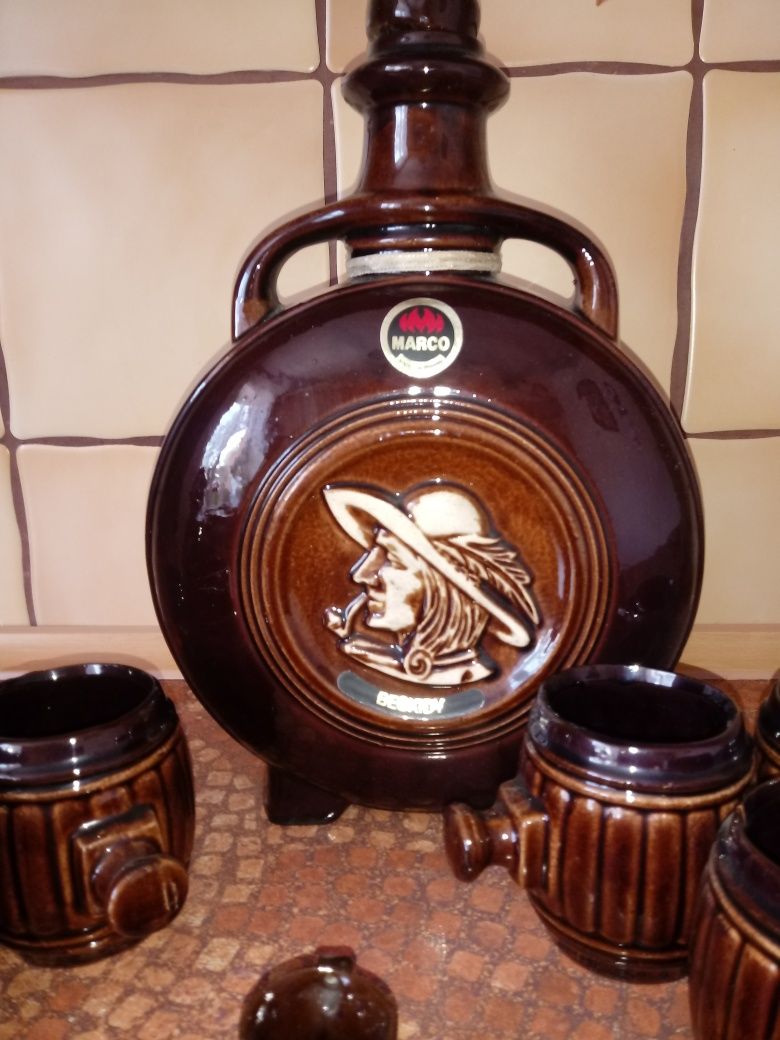 Gliniany zestaw kubków " Beskidy"
