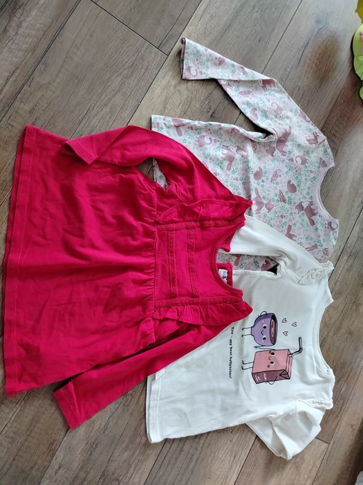 Zestaw koszulek dziewczęcych 92