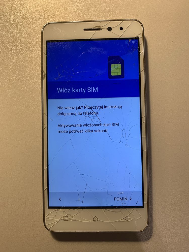 Telefon Lenovo uszkodzony