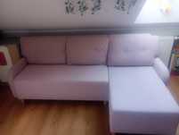 Rozkładany narożnik,sofa,szezlong,sofa jasno różowy różowy ikea