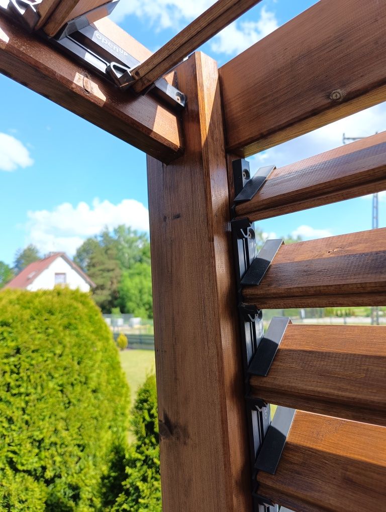 Zestaw ruchome deseczki, żaluzje tarasowe, ścianka lamelowa