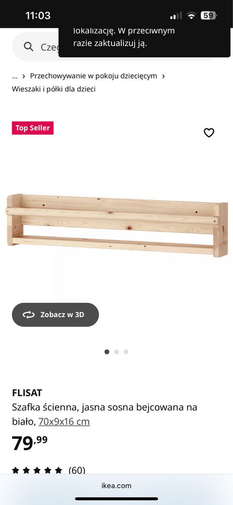 Szafka ścienna flisat 2 szt