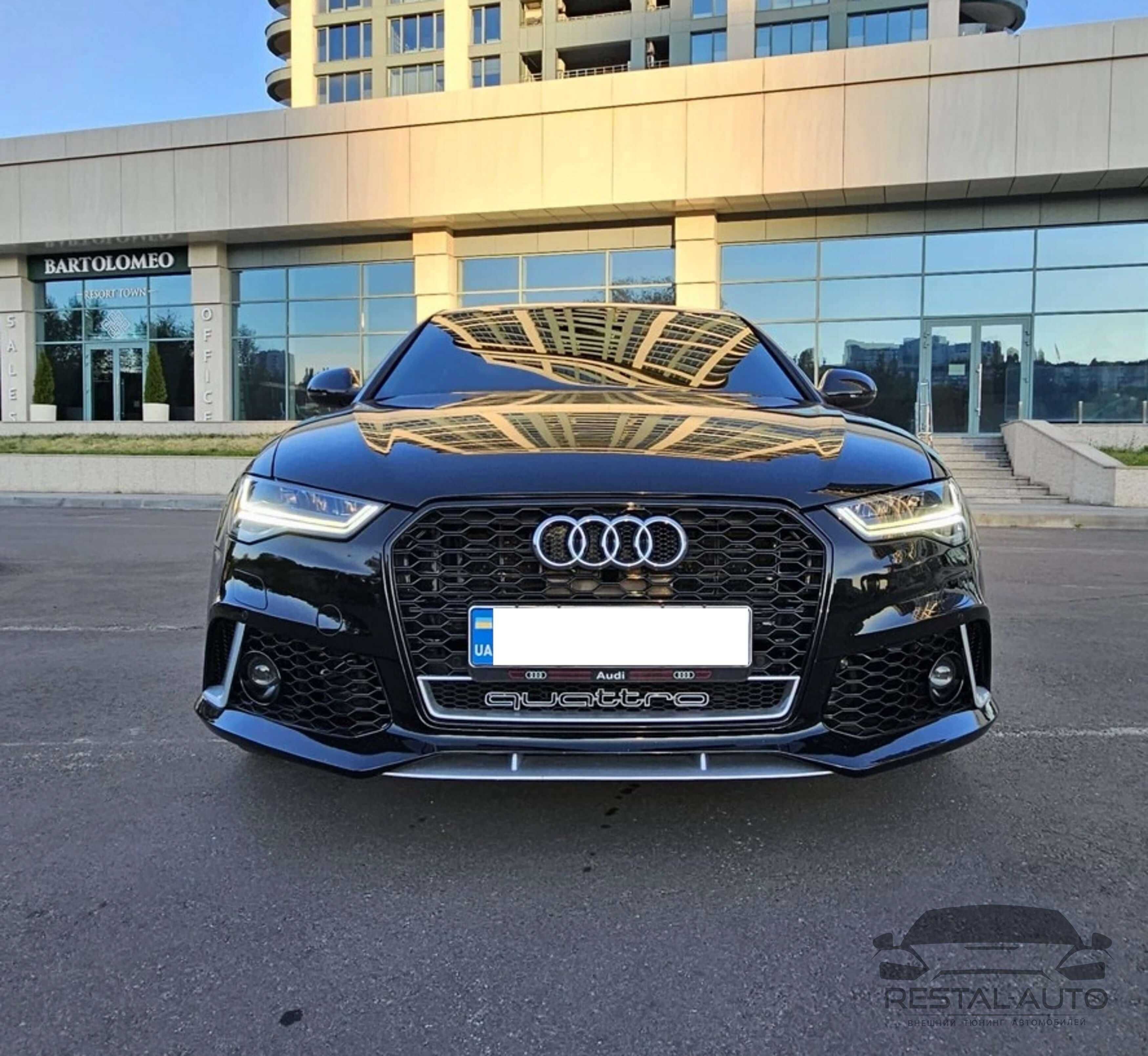 rs бампер на ауди а6 с7 рестайлинг Передний Audi a6 c7 rs6 стиль