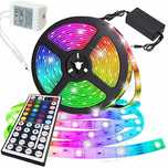 Taśma led ledowa kolorowa 5m samoprzylepna z pilotem rgb biały zimny