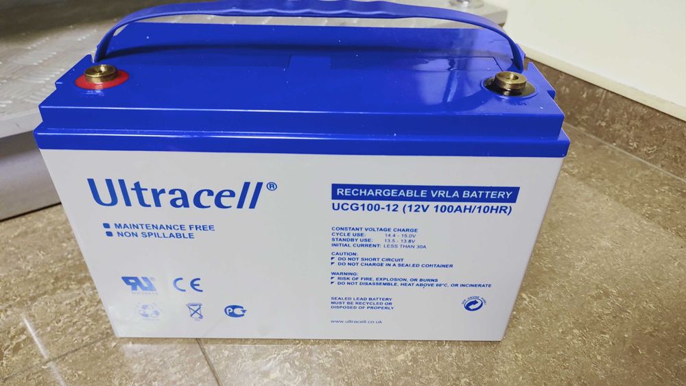 АКБ Ultracell UCG100-12 12V/100Ah гелевий для ДБЖ, інвертора Котла
