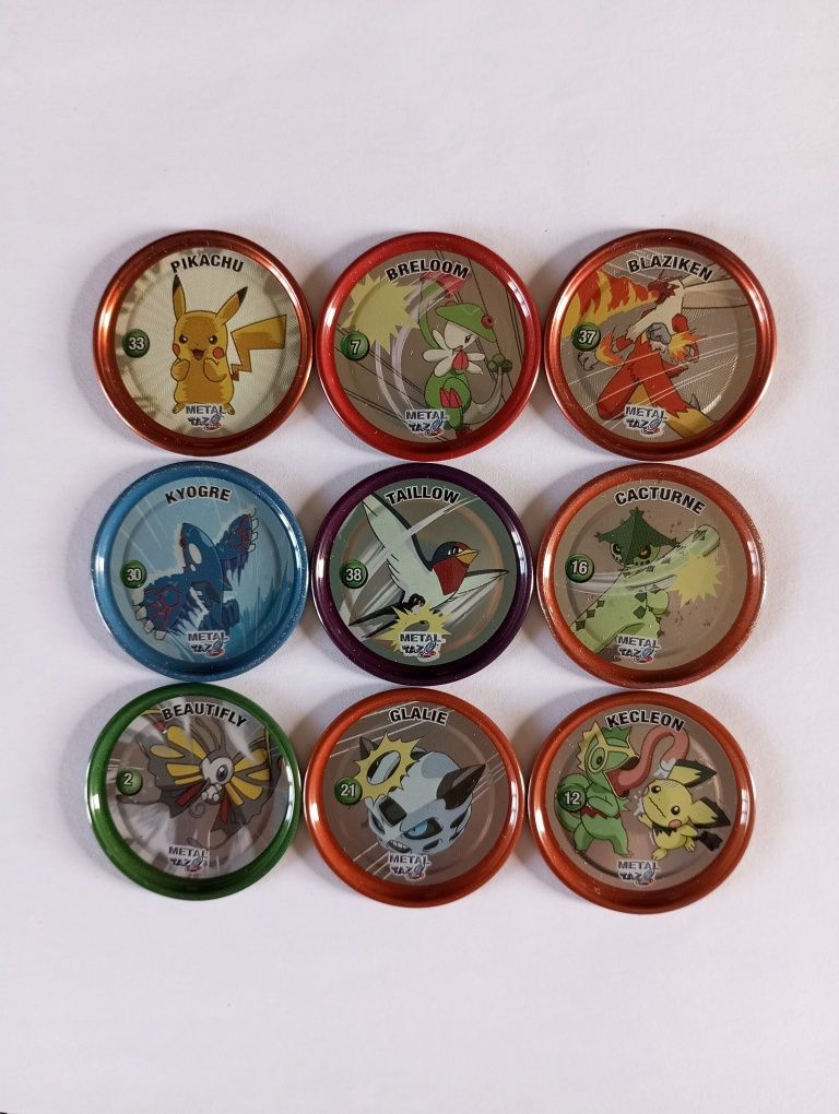 Pokemon tazos metálicos