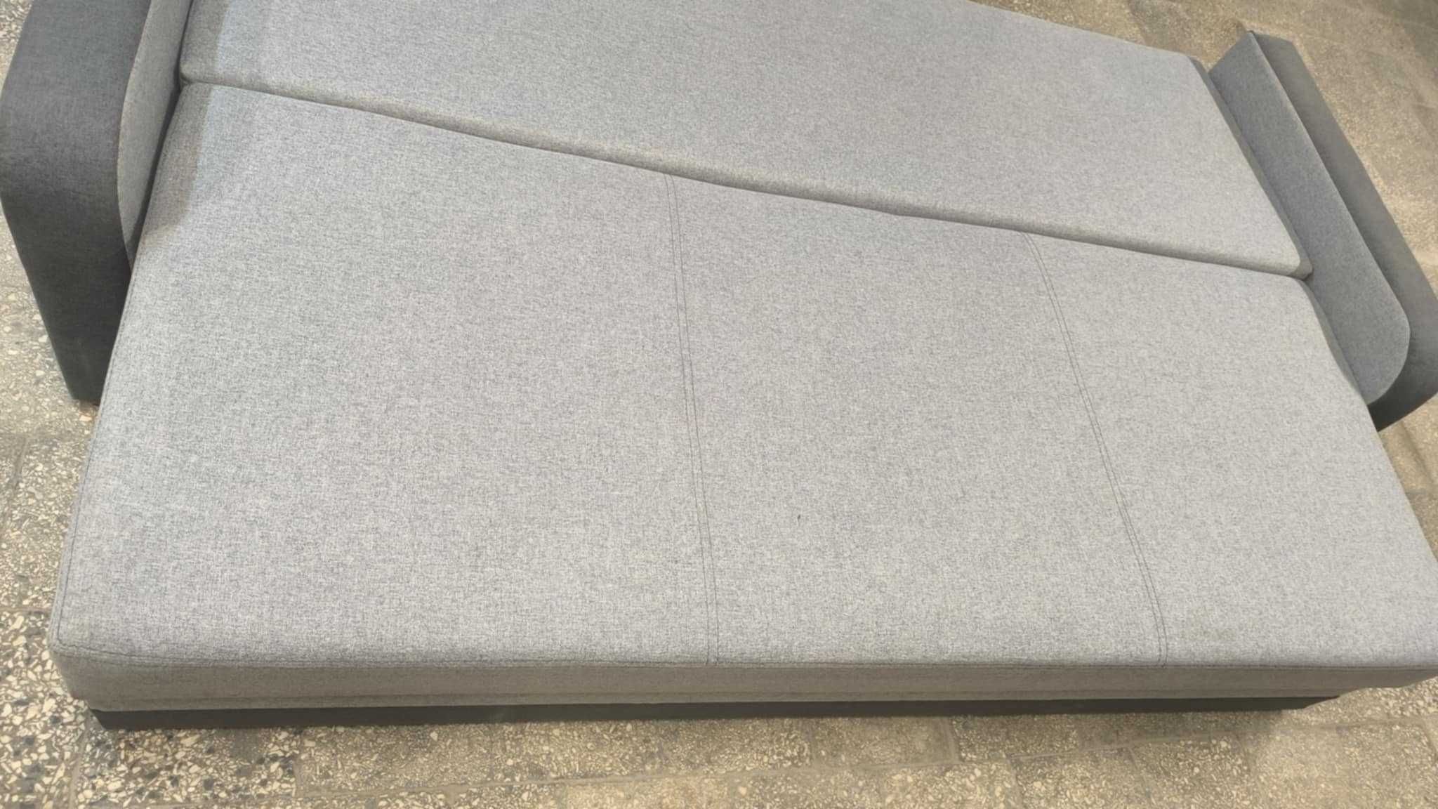 Sofa rozkładana szara VILA NEW