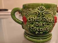 Lembrança das Caldas/ Chávena cerâmica / loiça Muito antiga  Vintage