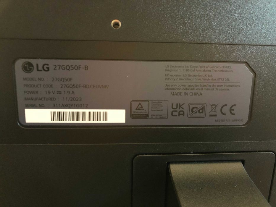 Monitor UltraGear 165Hz, 1ms / 1920 x 1080