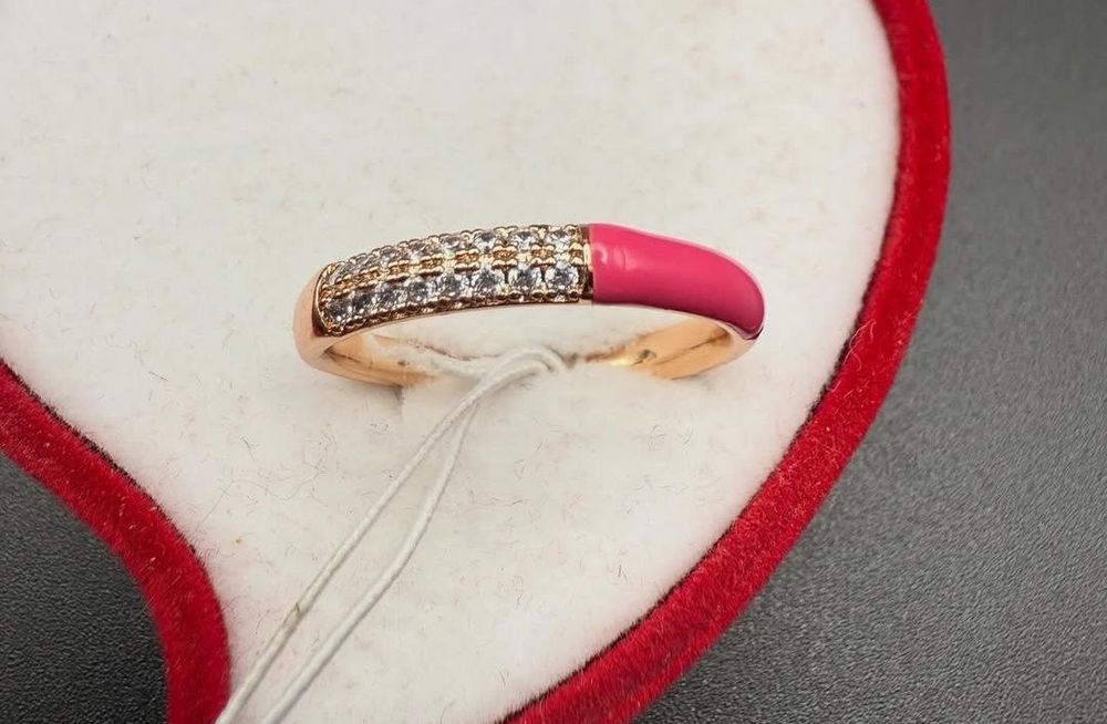 Нова каблучка позолота з пробою