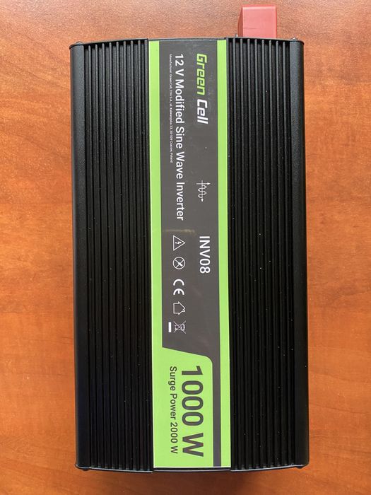 Інвертор Green Cell INV08 1000W (max 2000W) 12-220V в наявності