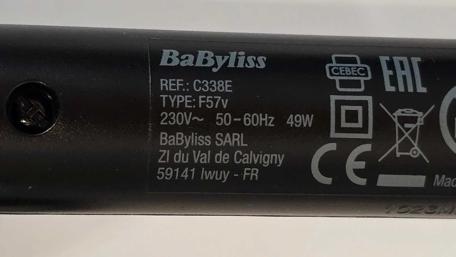 Lokówka Tradycyjna z Klipsem BaByliss Curling Tong C338E 38mm