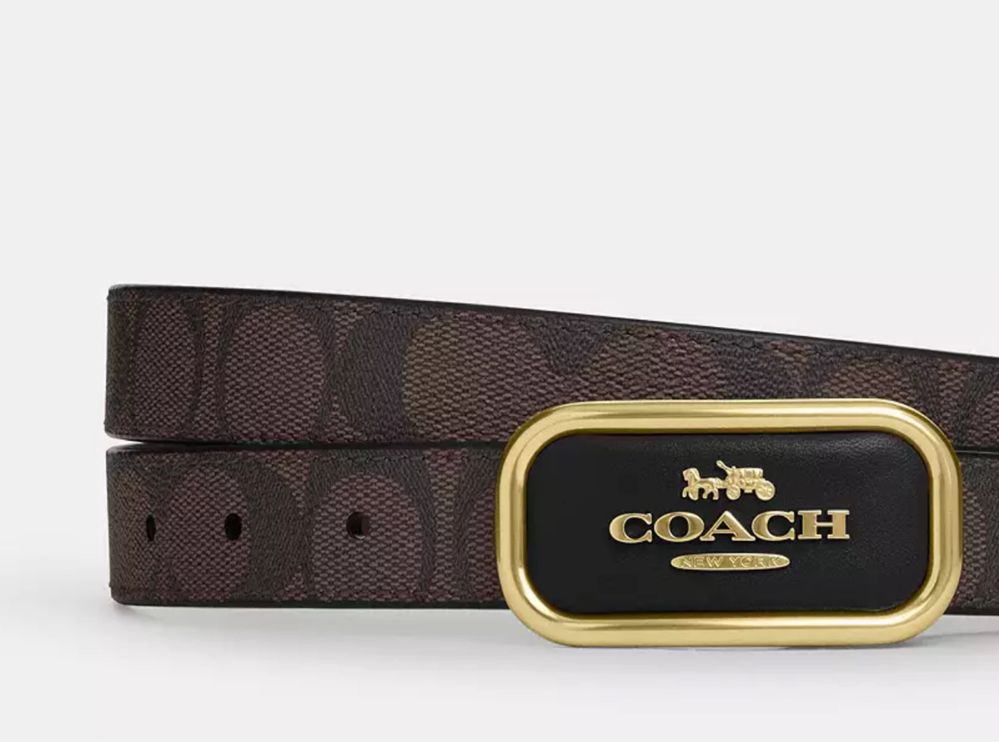 Жіночий шкіряний ремінь, пояс Coach