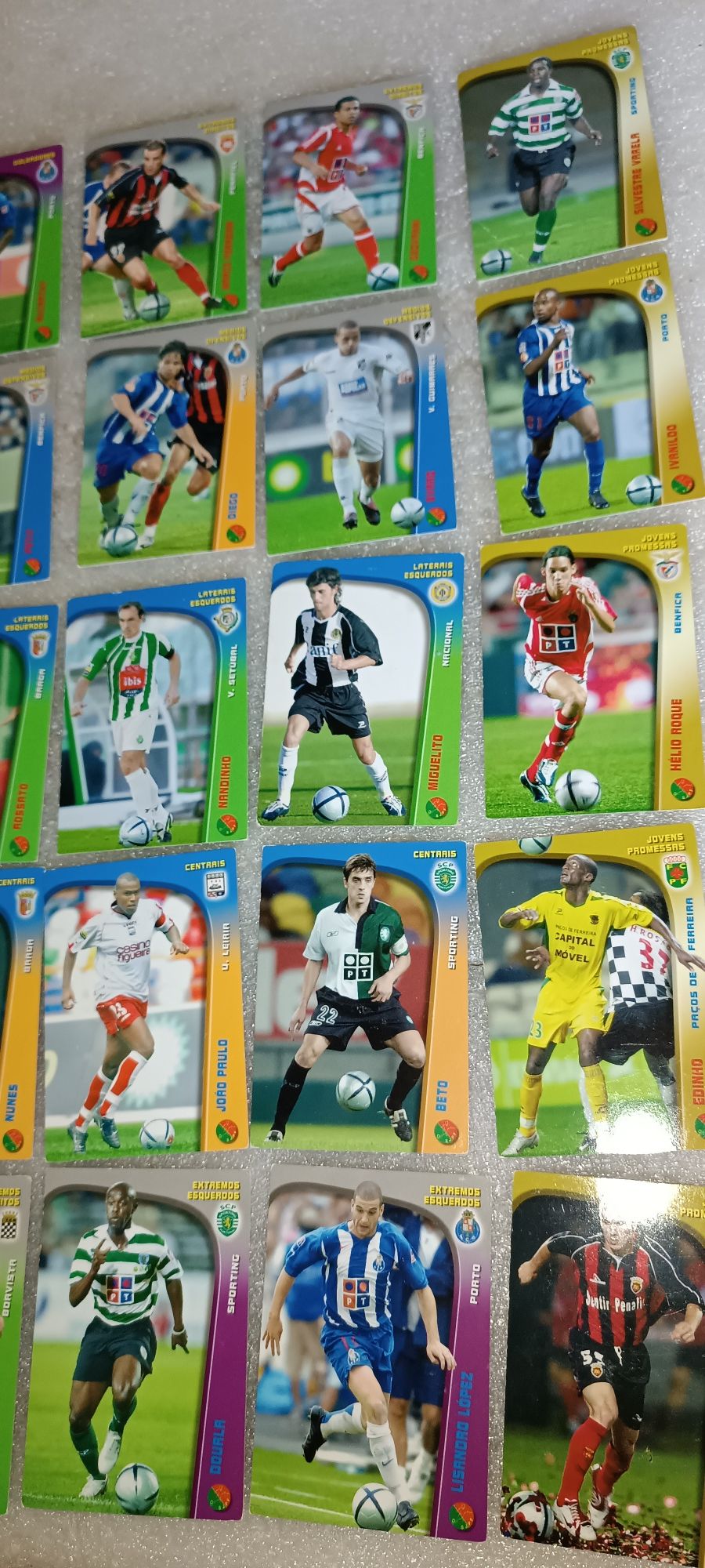 Antigo Lote 45 cartões futebol Panini