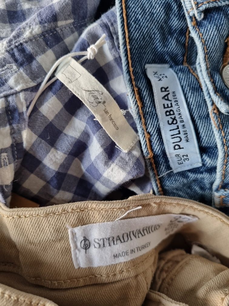 Kolekcja ubrań dla nastolatki różne marki Levis Stradivarius Pull&bear