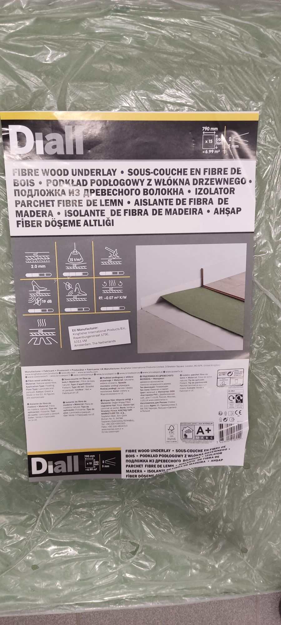 Podkład podłogowy z włókna drzewnego Diall