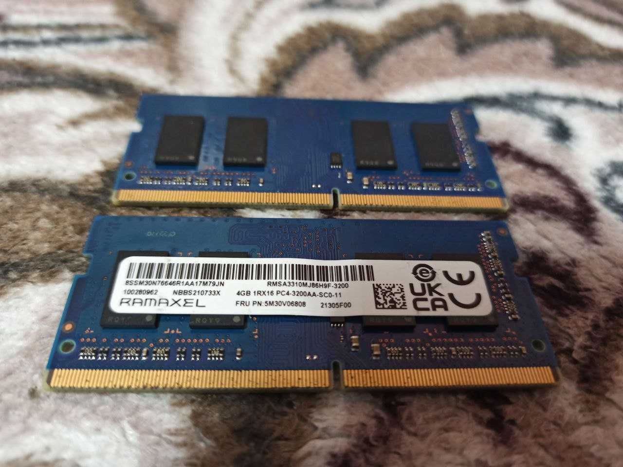 Оперативна Пам'ять Ramaxel 4Gb 1Rx16 PC4 3200AA 2 планки олх доставка