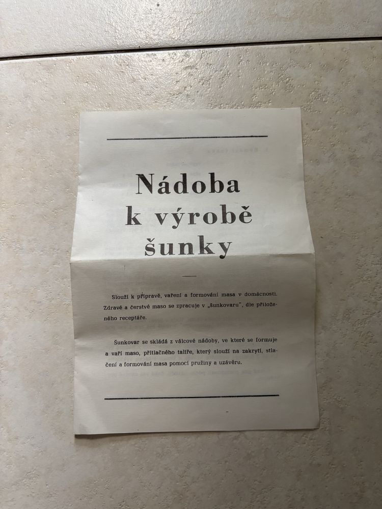 Czechosłowacka maszynka do wyrobu szynki stan idealny