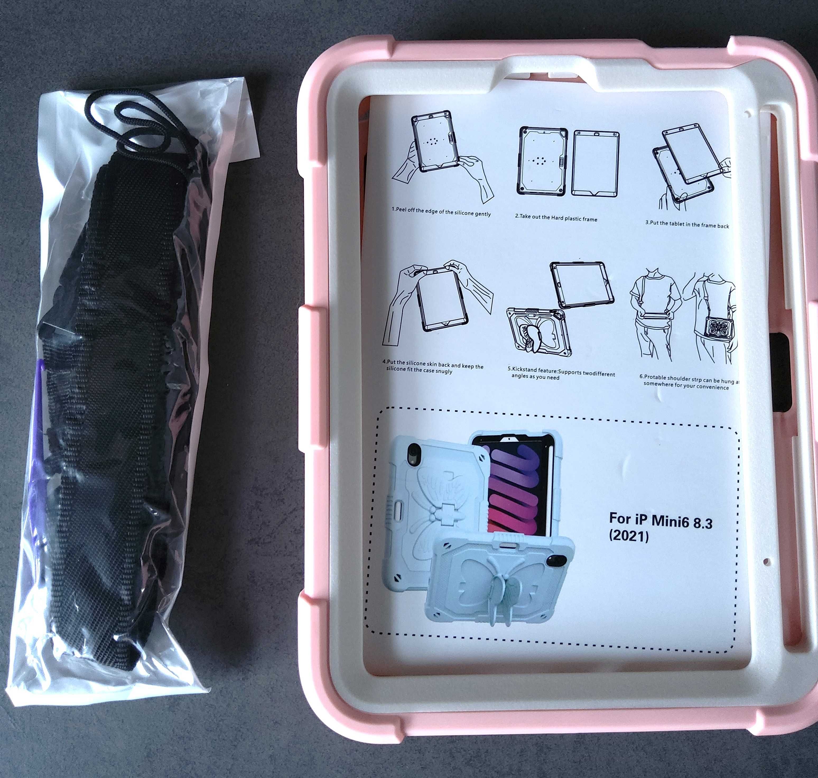 Pancerne etui case obudowa do iPad Mini6 8.3 (2021) motyl