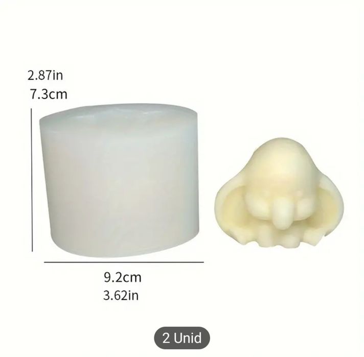Moldes de silicone pra vela em formato de elefante