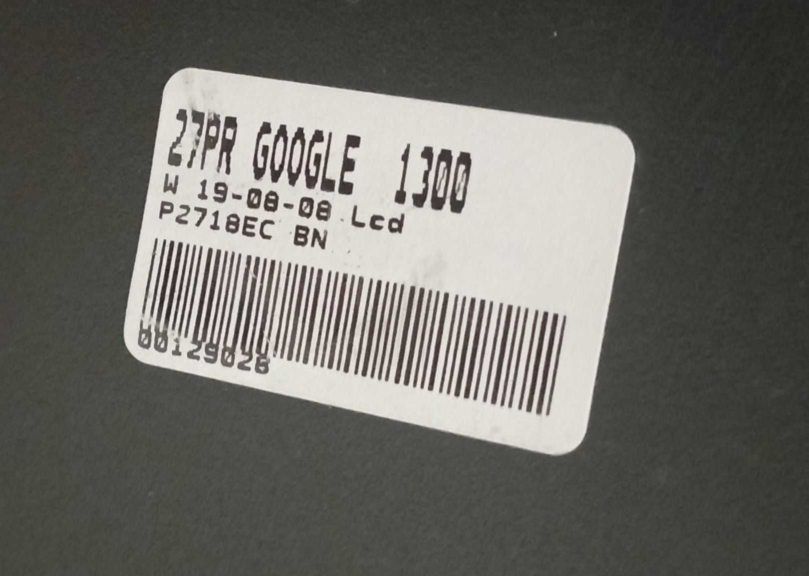 Monitor Google IPS Edgeless 27” IPS P2718EC QHD 1440P 60hz