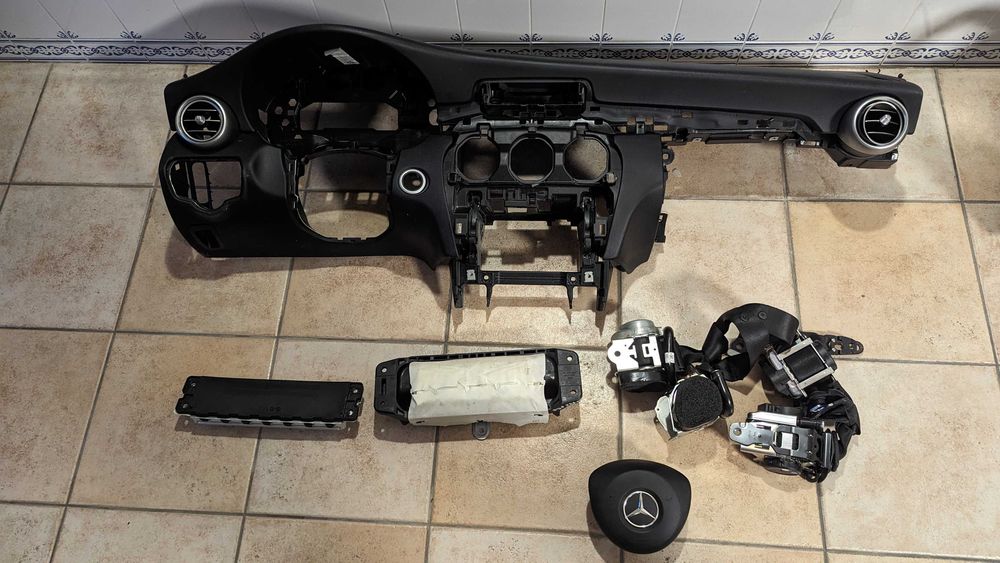 Conjunto Kit Airbags Mercedes C W205 Manual Tablier Original