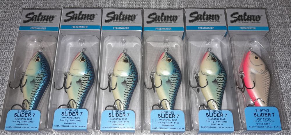 Woblery salmo slider 7cm tonące 6szt