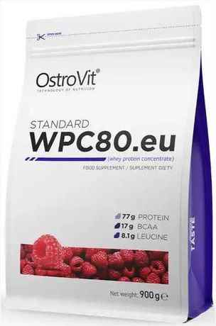 Сывороточный протеин OstroVit - WPC80.eu с BCAA и лейцином, 900 грамм