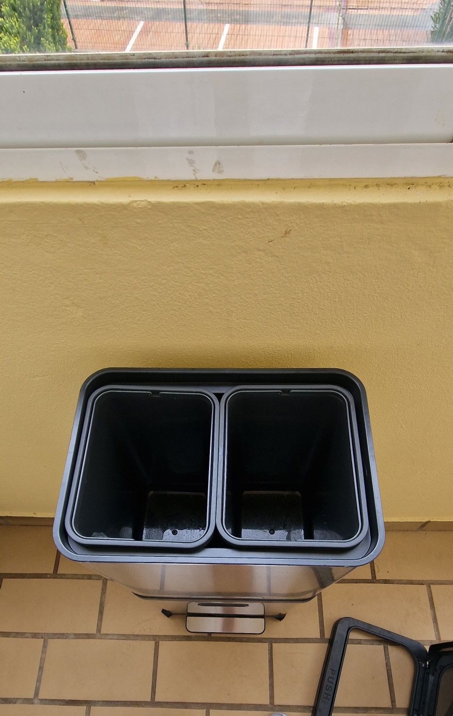 Caixote de lixo Inox indiferenciado e reciclagem