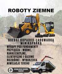 Roboty Ziemne Usługi Koparko Ładowarką Minikoparką Rozbiórki Koparka