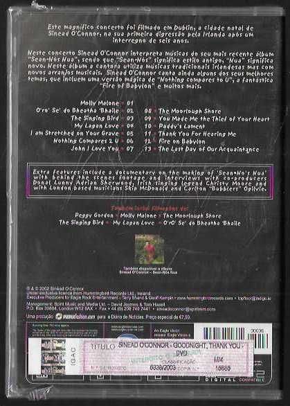 Sinéad O´Connor. Goodnight, thank you. Live in Dublin.