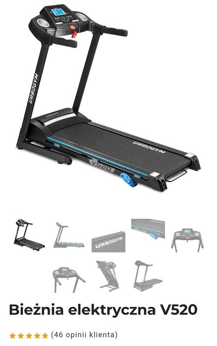 Nowa zapakowana Bieżnia URBOGYM V520 + mata wygłuszająca