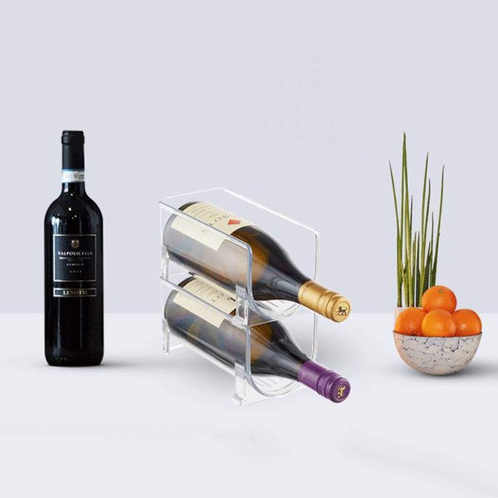 Stojak Na Wino - Kryształowy Przezroczysty Stojak Na Butelki 2 Sztuki