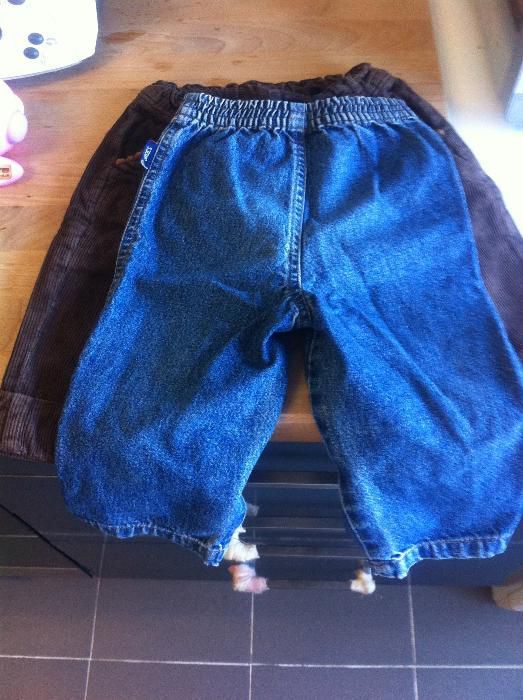 Jardineiras, calças ganga