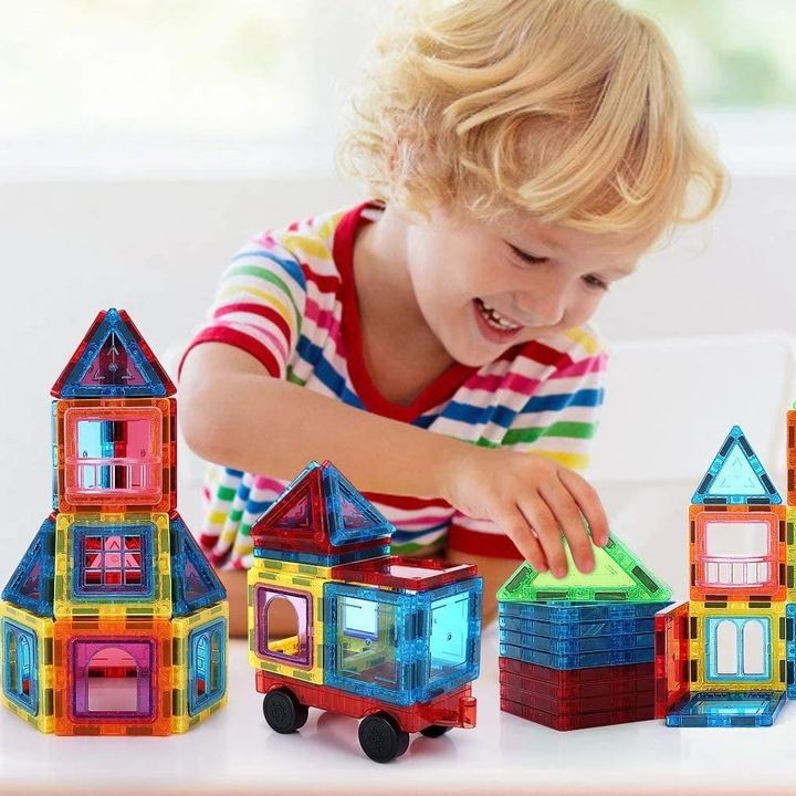 Klocki Magnetyczne Konstrukcyjne 3d Duże 45 Elem.