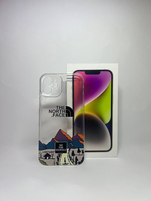 Чохол The North Face прозорий з принтом гір