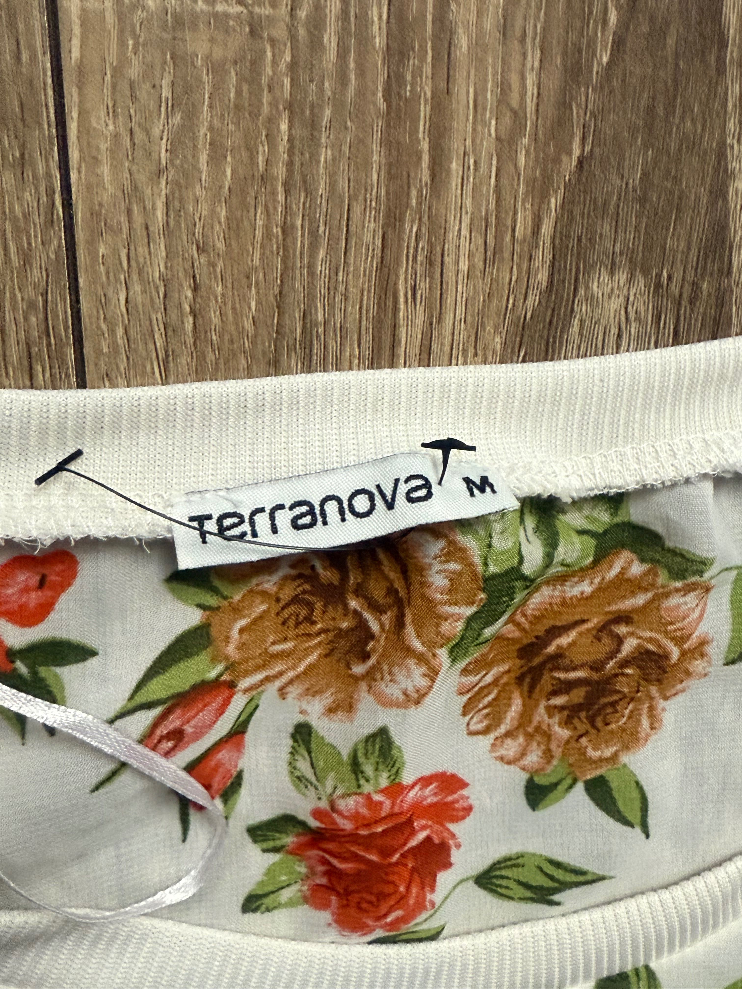 Terranova bluzka w kwiaty – etno, boho, Polish style, rozmiar M